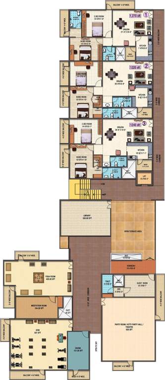 keystone properties anjan blossom Anjan Blossom Terrace Cluster Plan