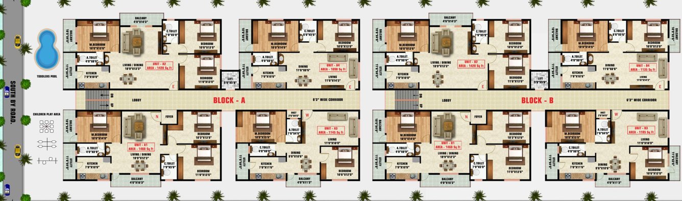 Images for Cluster Plan of Unitech Blossoms