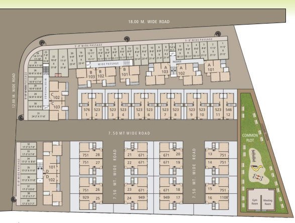 greens Tower A Cluster Plan for 1st Floor