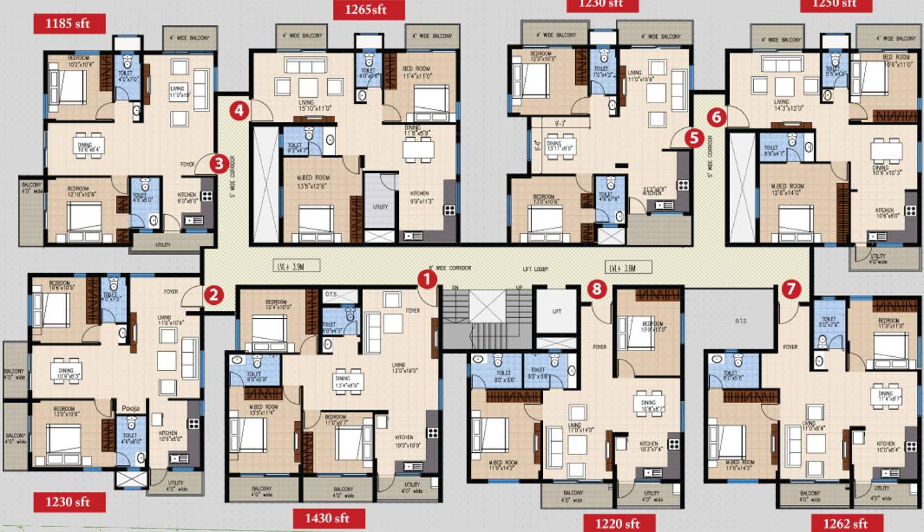  north avenue Images for Cluster Plan of Meenakshi North Avenue