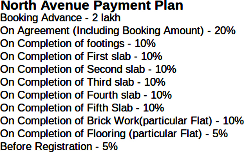  north-avenue Images for Payment Plan of Meenakshi North Avenue