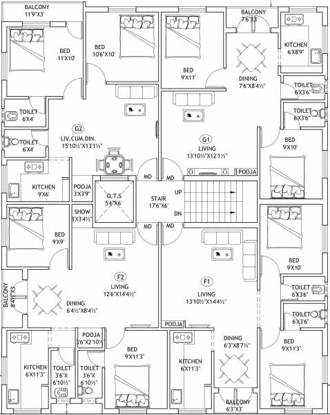 Images for Cluster Plan of KRS Omkara Images for Cluster Plan of KRS Omkara