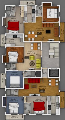 Block A & B Cluster Plan from 1st to 2nd Floor nithin-property-developers adwitiya Block A & B Cluster Plan from 1st to 2nd Floor