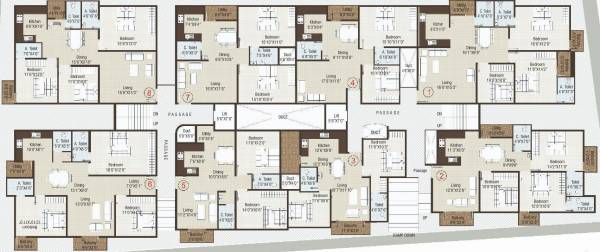  elite-unique Elite Unique Cluster Plan from Ground to 3rd Floor