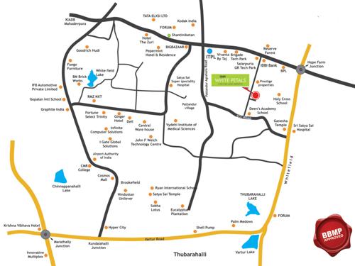  white-petals Images for Location Plan of SNR White Petals