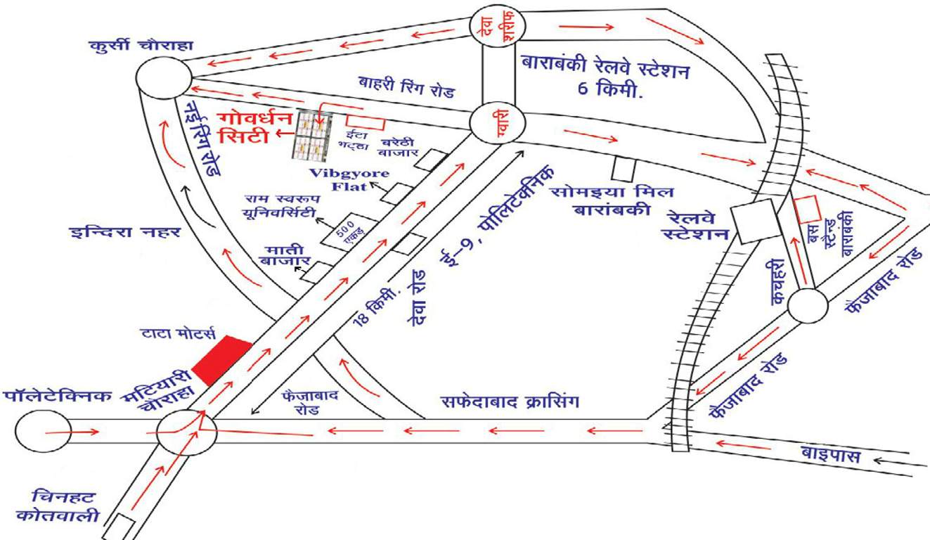 govardhan colonizers city Location Plan