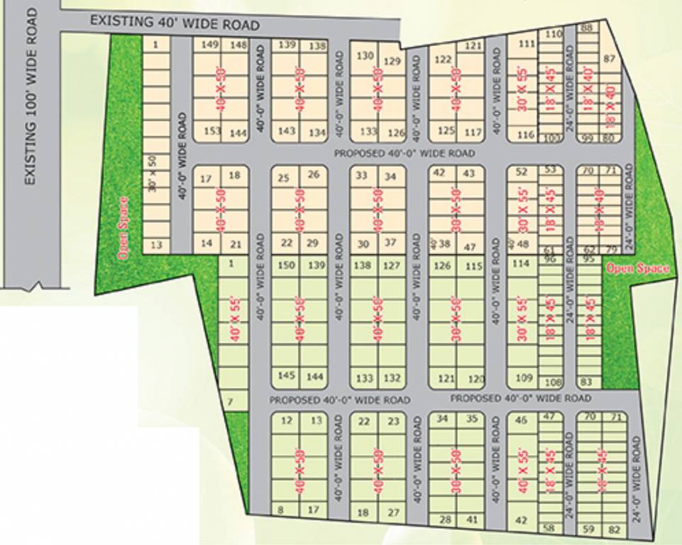 dream homes project and developers sree sai niwas Layout Plan