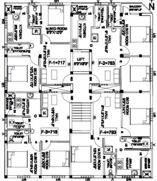  sri krishna palace b Images for Cluster Plan of Sri Lakshmi Ram Constructions Sri Krishna Palace B
