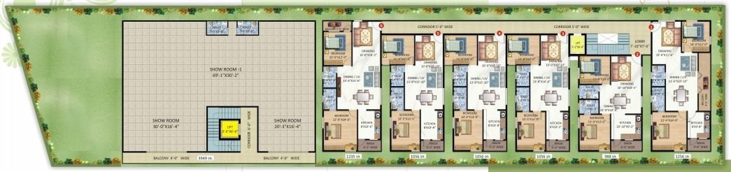  plaza Plaza Cluster Plan