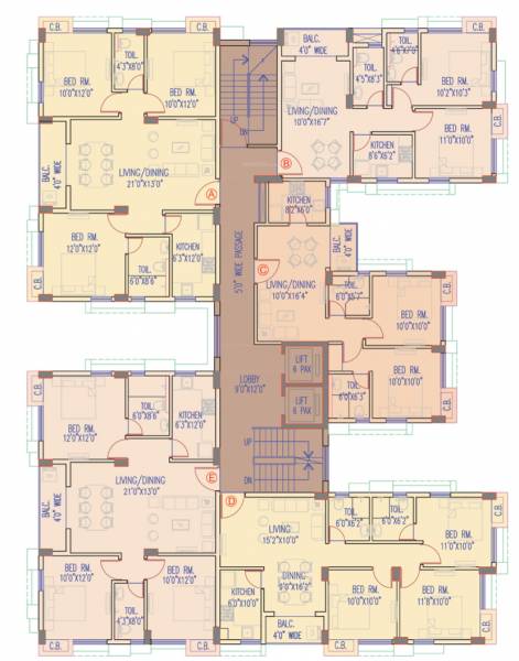  majhergaon Tower 22 Cluster Plan