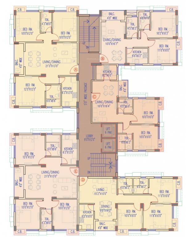 majhergaon Tower 22 Cluster Plan