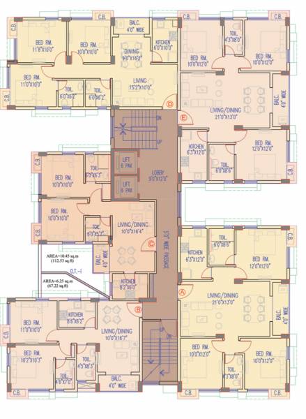  majhergaon Tower 24 Cluster Plan