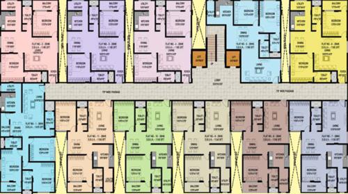 malavika-builders srinivasa-arcade Srinivasa Arcade Cluster Plan from 2nd to 3rd Floor