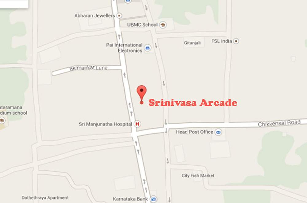 malavika builders srinivasa arcade Location Plan