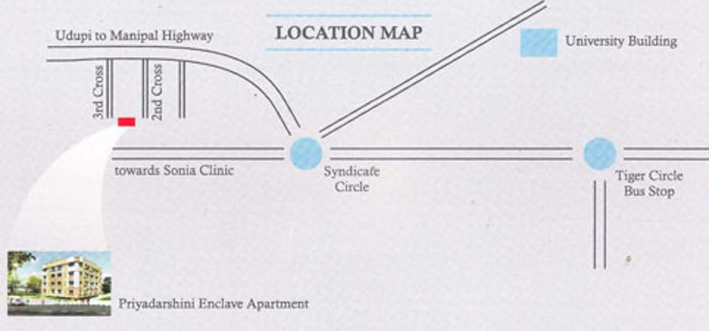 priyadarshini builders and developers enclave Location Plan