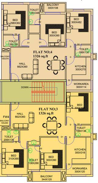 Chandra Cluster Plan for 1st Floor unidesign-builders-and-developers-pvt.-ltd. chandra Chandra Cluster Plan for 1st Floor
