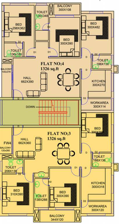 unidesign builders and developers pvt. ltd. chandra Chandra Cluster Plan for 1st Floor