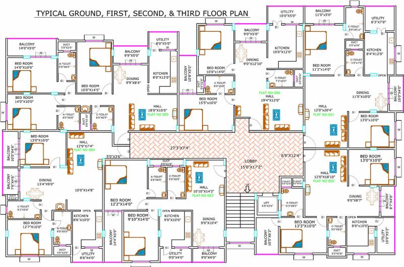 Images for Cluster Plan of Srinidhi Apartments