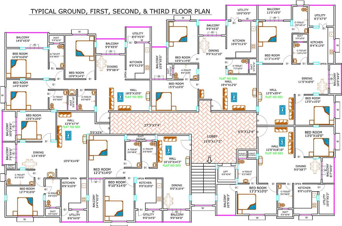 Images for Cluster Plan of Srinidhi Apartments