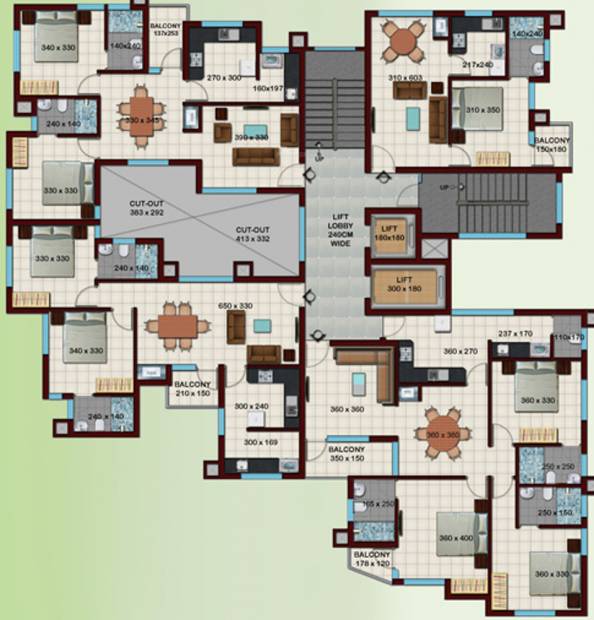 crescent-builders iris  Iris Cluster Plan from 2nd to 9th Floor