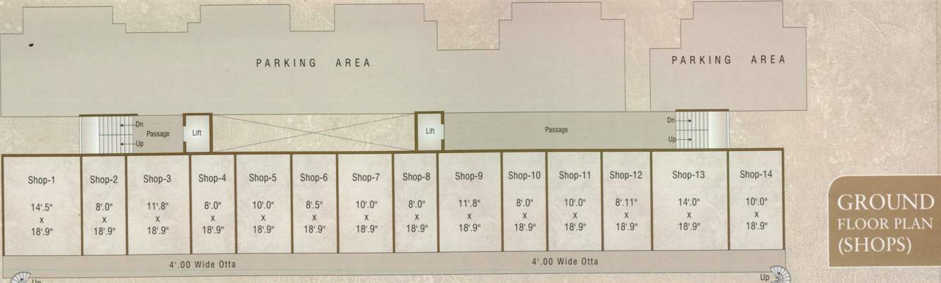 aditya developers vadodara pushti 2 Tower A & B Cluster Plan For Ground Floor