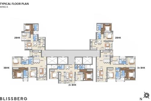  montana Blissberg Wing A Cluster Plan for Typical Floor