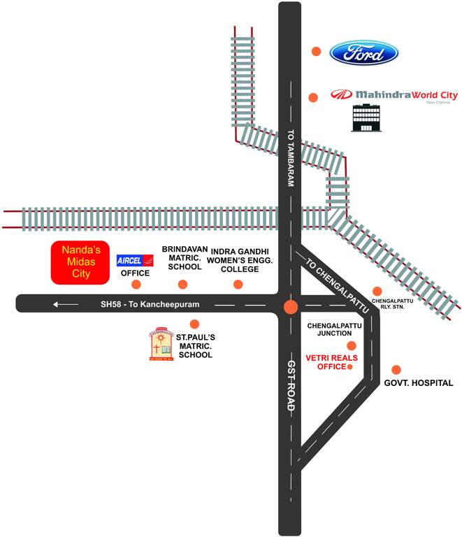 Images for Location Plan of Vetri Reals Nanda Midas City