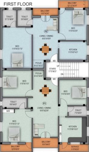 Images for Cluster Plan of RTV Thiruvengadam Enclave