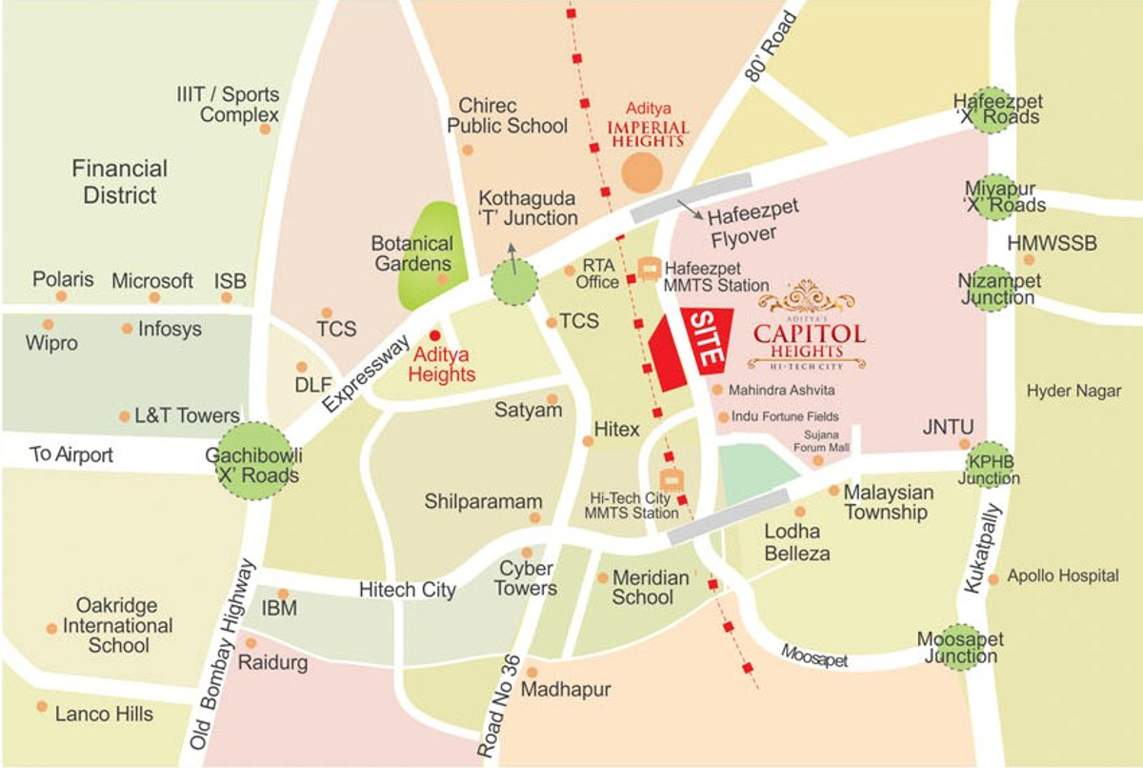  capitol heights Images for Location Plan of Aditya Capitol Heights