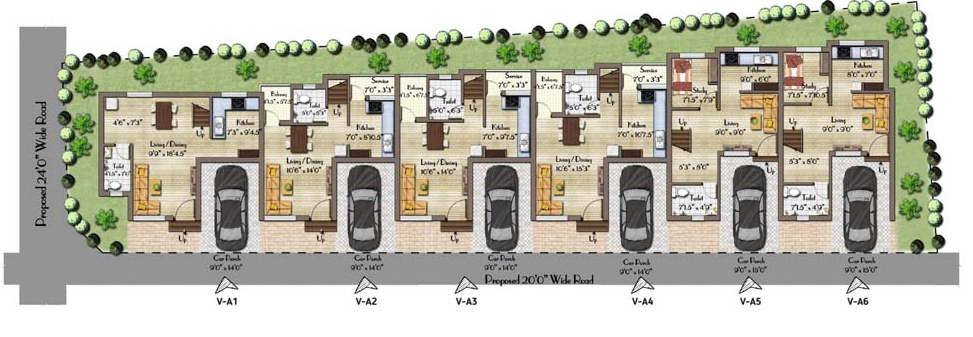 avantika villas Cluster Plan
