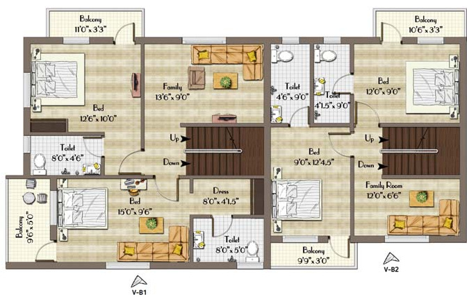 avantika villas Cluster Plan