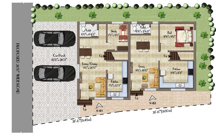 avantika villas Cluster Plan