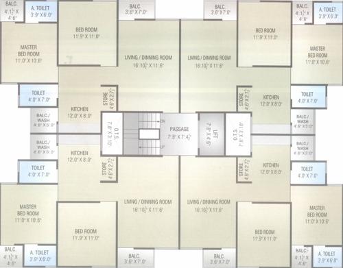 Images for Cluster Plan of Ashish Omkara Residency Images for Cluster Plan of Ashish Omkara Residency