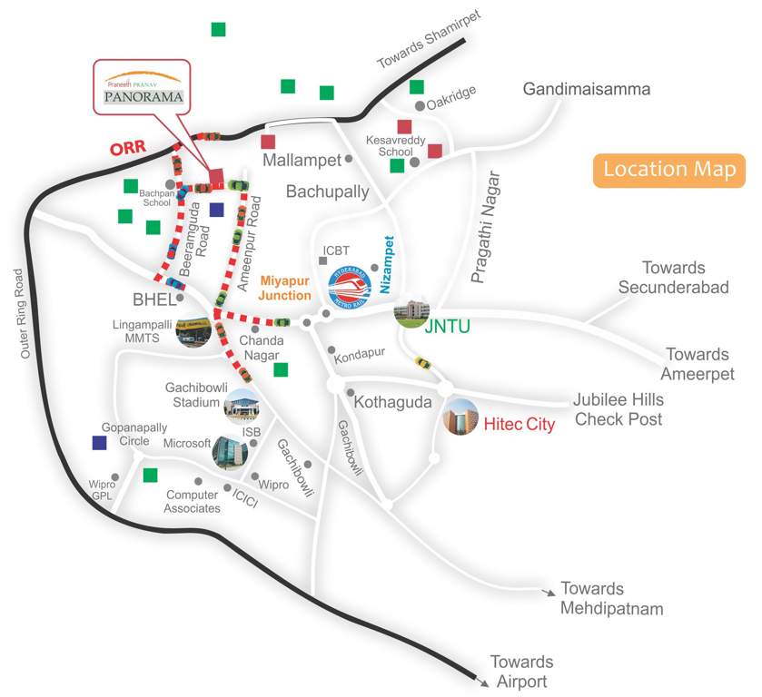 pranav panorama Images for Location Plan of Praneeth Pranav Panorama