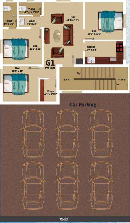 Images for Cluster Plan of KVR Builders Sri Vrikshah