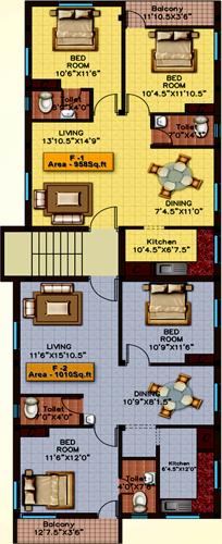 sarvajith-royal-shelters-pvt-ltd may-flower May Flower  Cluster Plan for 1st Floor