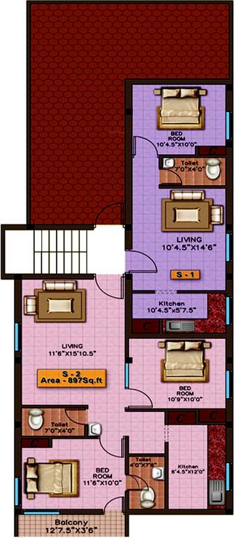 sarvajith royal shelters pvt ltd may flower May Flower  Cluster Plan for 2nd Floor
