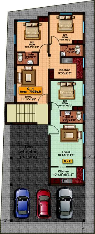 sarvajith royal shelters pvt ltd may flower May Flower  Cluster Plan for ground Floor