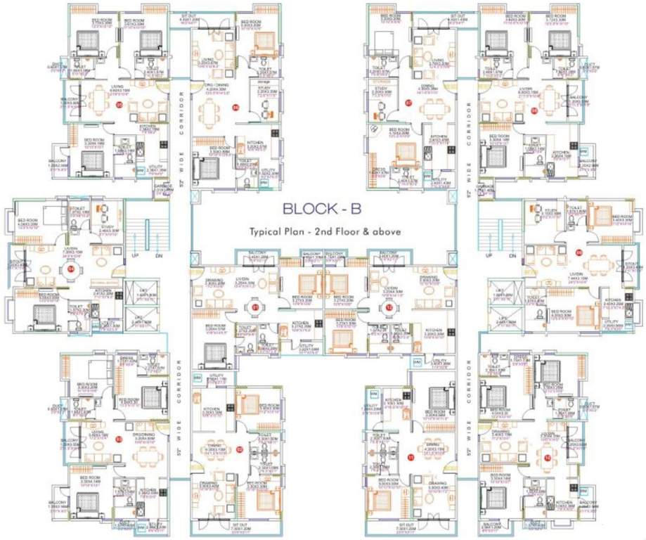 clear title properties cordelia Block B1 Cluster Plan from 2nd to 11th Floor
