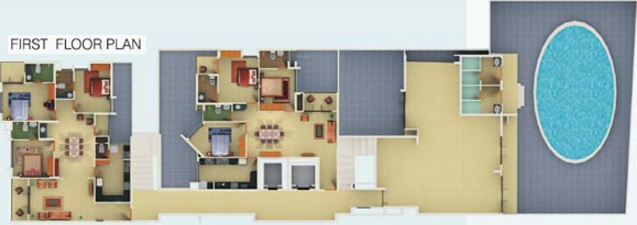 nutech constructions cherubs skyvillas Cherubs Skyvillas Cluster Plan for 1st Floor