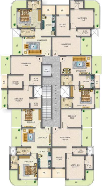 jet infraventure ltd sai residency Sai Residency Cluster Plan from 1st to 3rd Floor