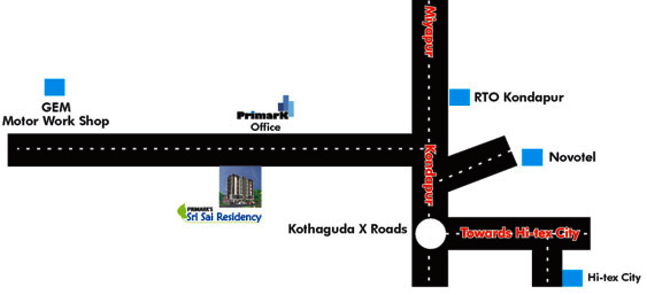 primark projects sri sai residency Location Plan