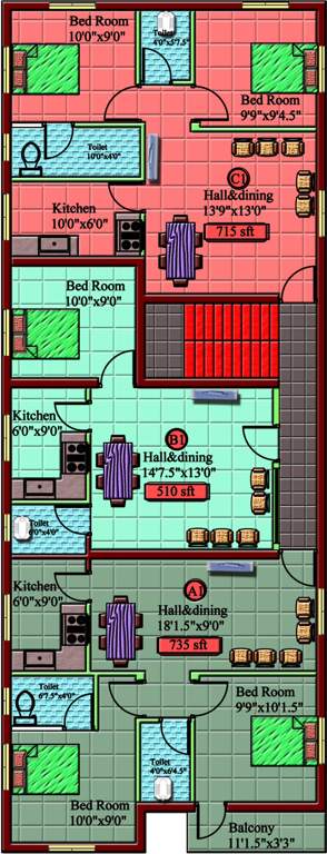 iniya illam constructions madambakkam Madambakkam Cluster Plan for 1st Floor