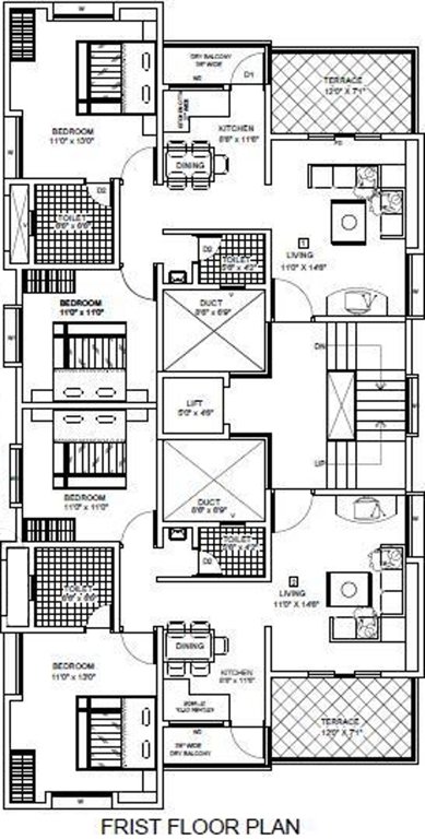 trimurti group blue heaven Blue Heaven Cluster Plan for 1st Floor