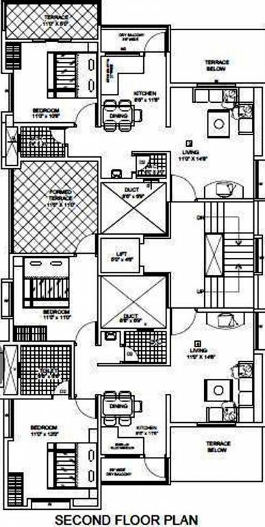 trimurti group blue heaven Blue Heaven Cluster Plan for 2nd Floor