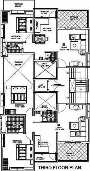 Blue Heaven Cluster Plan for 3rd Floor trimurti-group blue-heaven Blue Heaven Cluster Plan for 3rd Floor