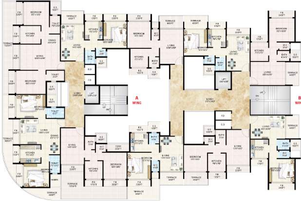  sai dham Tower 2 Cluster Plan