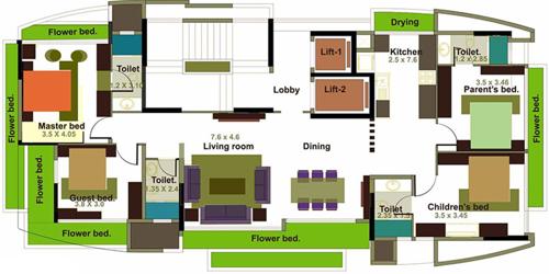 akshay-dhr-homes-builders-and-developers annapoorna Annapoorna Cluster Plan from 1st to 12th Floor