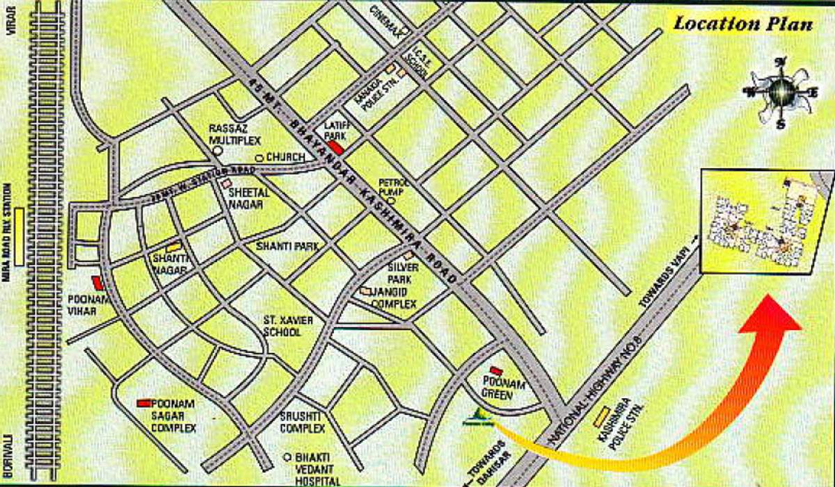 poonam developers valley Location Plan