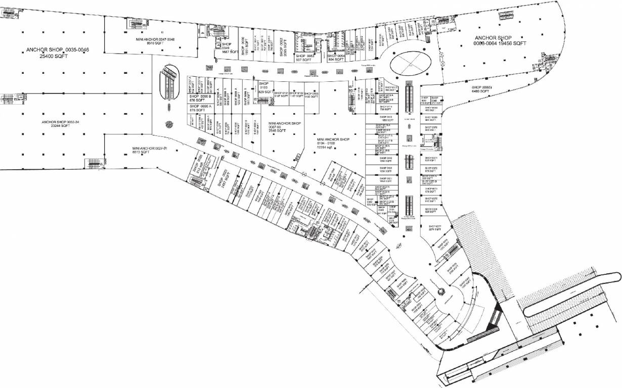 hilite builders mall Cluster Plan For Ground Floor
